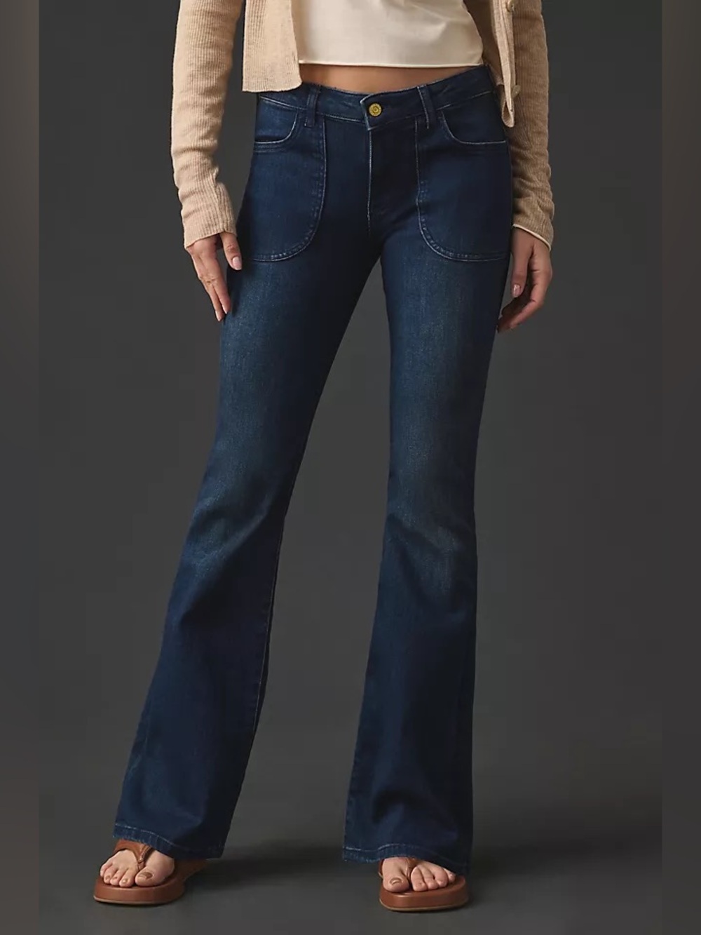 Anthropologie Pilcro The Icon Low-Rise Flare Jeans Size 34 Tall